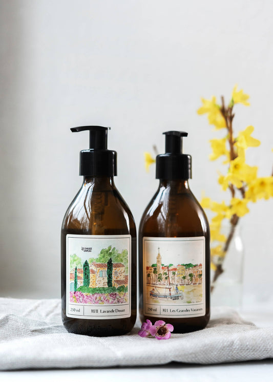 Roku un ķermeņa ziepes "Lavandu lauki" (250 ml, stikls)